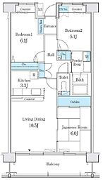 ParkCube亀有 3LDKの間取図画像