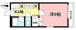 MKジェムズ 1Kの間取図画像