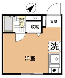 錦町ビル 3階ワンルームの間取り