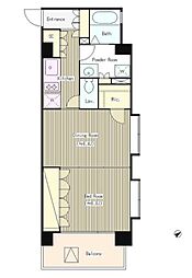 コートラクリア京橋 1LDKの間取図画像