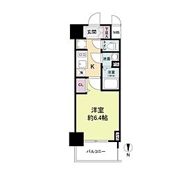 阪急京都本線 淡路駅 徒歩4分の賃貸マンション 12階1Kの間取り