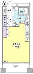パークフラッツ銀座イースト ワンルームの間取図画像