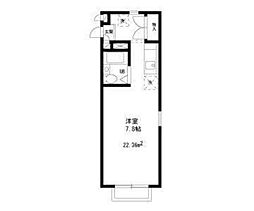 エステートピアDAIGO 2階ワンルームの間取り