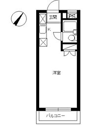 スカイコート向ヶ丘遊園2 ワンルームの間取図画像