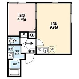 グランクオール秋葉原 3階1LDKの間取り