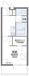 レオパレスRTフォーブル 1Kの間取図画像
