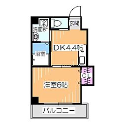 ロイヤルガーデン堺 1DKの間取図画像