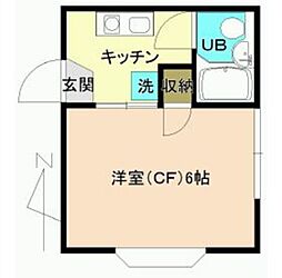 静山ハイツ 1Kの間取図画像