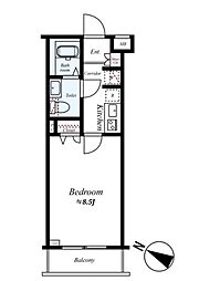 MAKESDESIGN西馬込 1Kの間取図画像