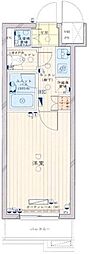 ルーブル高田馬場 2階1Kの間取り