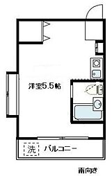メゾンＫ 1階ワンルームの間取り