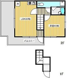 Belle-Vue Le Chien I 2階1LDKの間取り