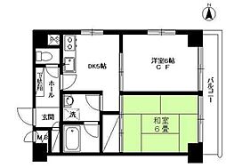 NICハイム浅草 4階2DKの間取り