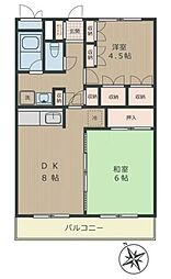 ドミシル池袋 1階2DKの間取り