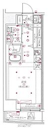 スパシエグランス荻窪 ワンルームの間取図画像