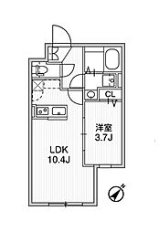 アグライア千石DEUX 1LDKの間取図画像