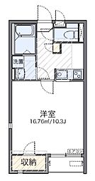レオネクストレオスクエア 1Kの間取図画像