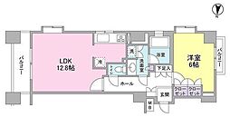 プロスペクトグラーサ広尾 1LDKの間取図画像