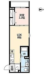 robot home 西大宮III 2階1LDKの間取り