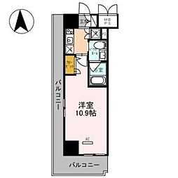 フェニックスレジデンス堺東 1Kの間取図画像