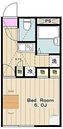 レオパレスジャスミン 1Kの間取図画像