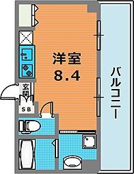 レガーロ雲井 5階ワンルームの間取り