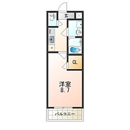 フジパレス吹田イースト2番館 1Kの間取図画像