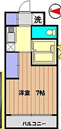 Hoshi第一マンション 1Kの間取図画像
