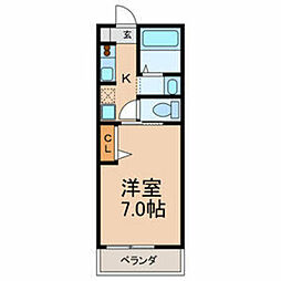 スタイルニュー.A16 1Kの間取図画像