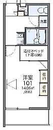 レオパレスPoem 1Kの間取図画像