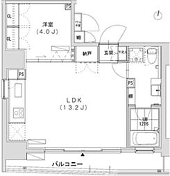 グランディオール広尾テラス 1LDKの間取図画像