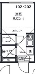SunnySky赤塚 ワンルームの間取図画像