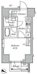 Ｃａｓａ Ｓｐｌｅｎｄｉｄｏ Ｌａ ｐｌｕｓ 元赤坂 1階1Kの間取り
