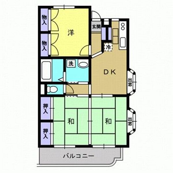 よねくらハイツ 101｜鹿児島県鹿児島市小野４丁目(賃貸マンション3DK・1階・60.20㎡)の写真 その2