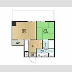 グランドール大山 2階2Kの間取り