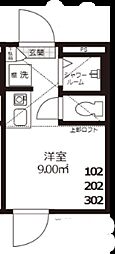 スマイエ北新宿 ワンルームの間取図画像