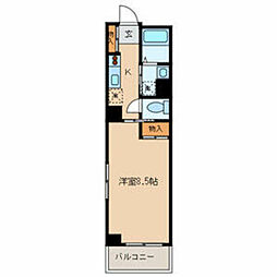 ソレイユ中板橋 1Kの間取図画像