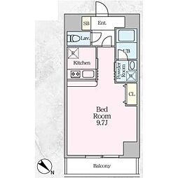 Fierte高波 7階1Kの間取り