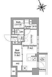 コンフォリア東葛西 3階1DKの間取り