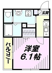 Forest Park Hills 1階1Kの間取り