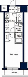 N-stageUeno 1Kの間取図画像