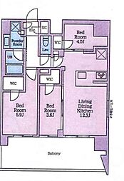 クレストコート東陽町 3LDKの間取図画像