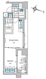 吉川ビル 1DKの間取図画像