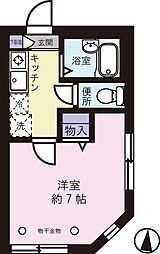 サクラハイツ 1Kの間取図画像