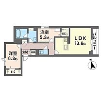 シャーメゾンアリビオ 00201 ｜ 茨城県守谷市本町728-3（賃貸マンション2LDK・2階・66.19㎡） その2