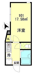 グレース練馬桜台 1Kの間取図画像