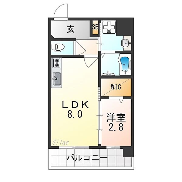 大阪府大阪市住之江区西加賀屋３丁目(賃貸マンション1LDK・5階・30.15㎡)の写真 その2