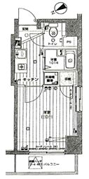 菱和パレス文京南 1Kの間取図画像