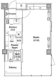 エルスタンザ代官山Tower 10階1Kの間取り