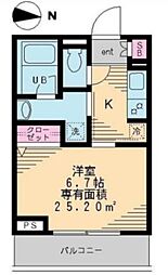 セレリーオ・ニッコー 1Kの間取図画像